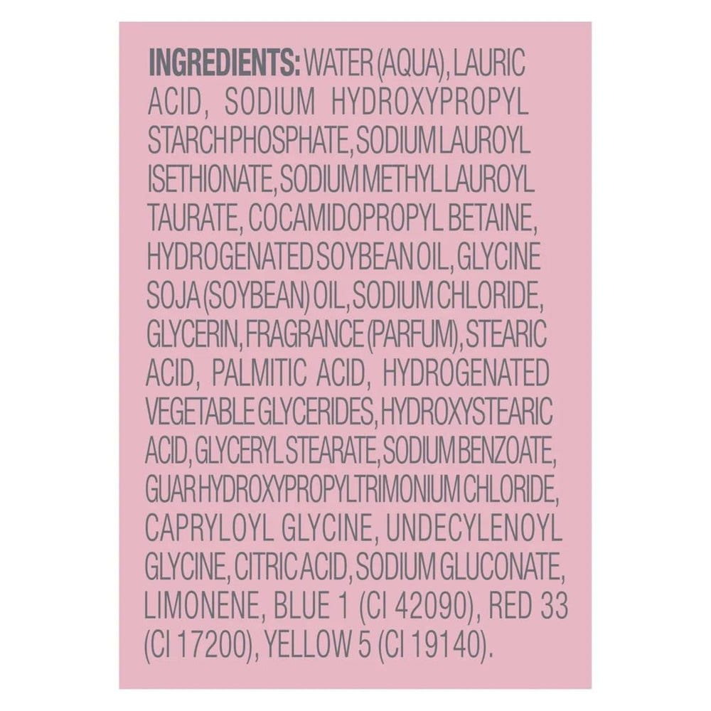 Dove Crumbl strawberry crumb body wash bottle ready for daily showers.