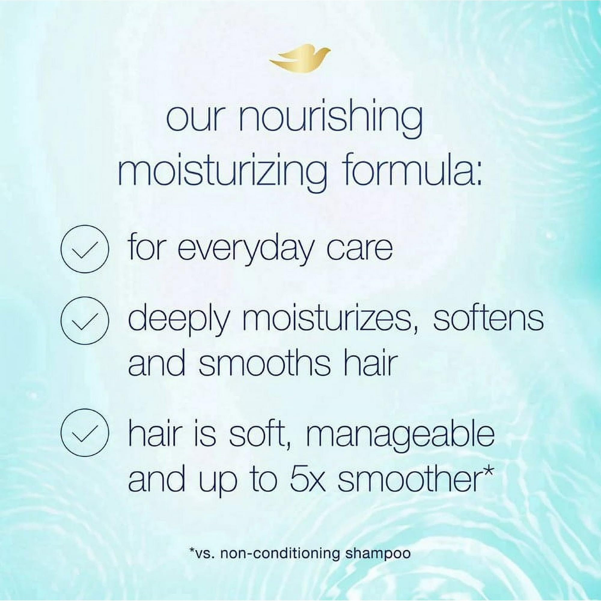 Dove Daily Moisture Conditioner close up texture for silky manageability.