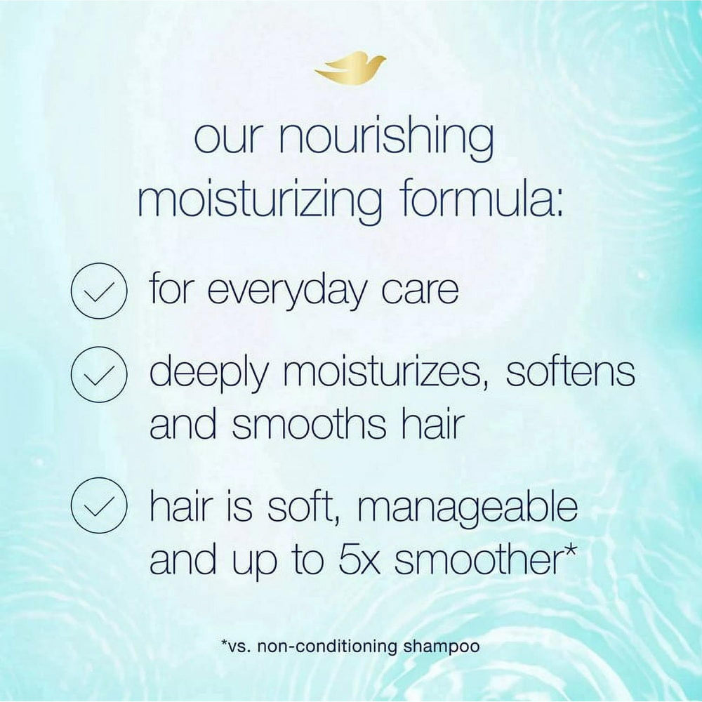 Dove Daily Moisture Conditioner close up texture for silky manageability.