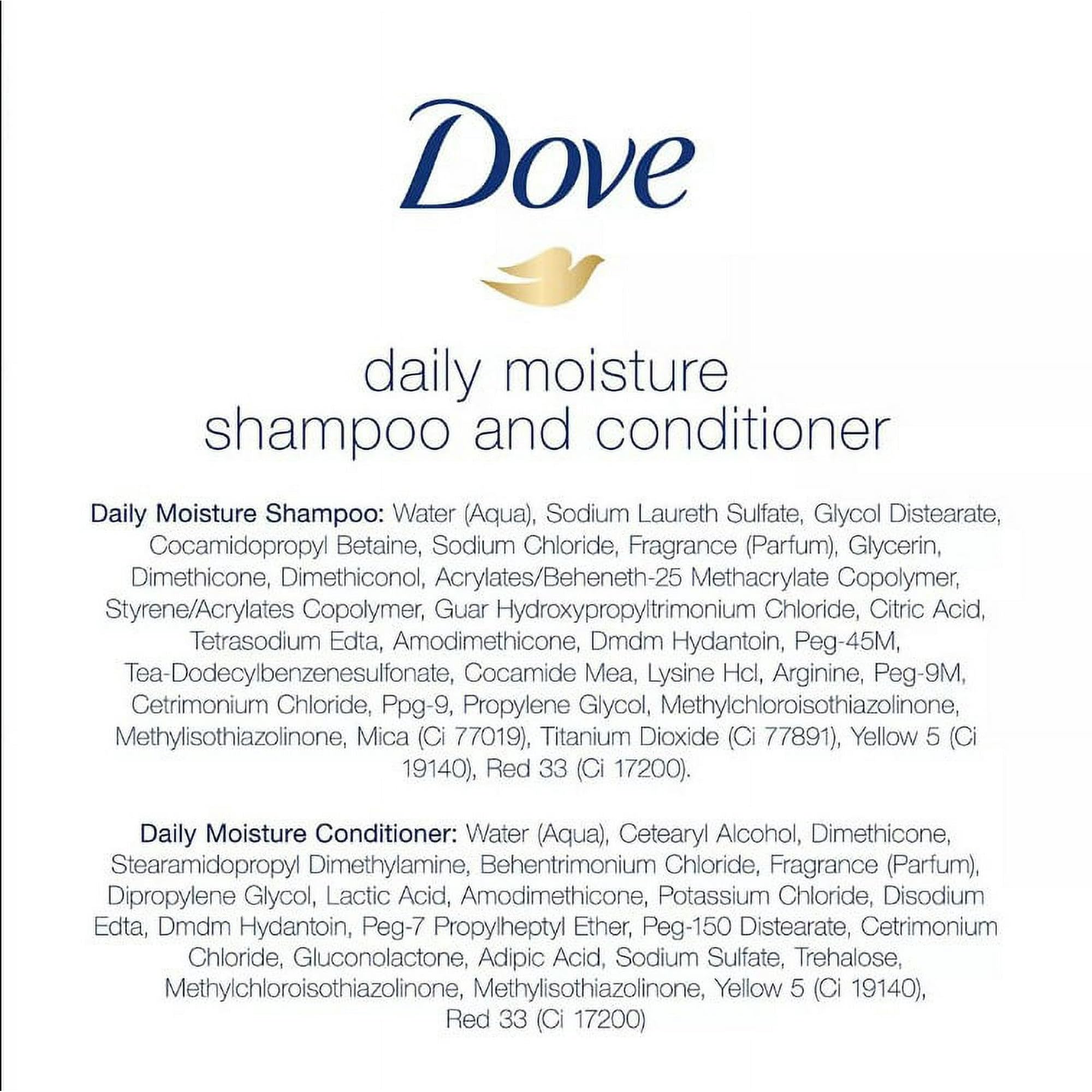 Dove Daily Moisture hair after use showing silky soft results.