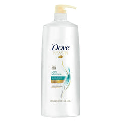 Dove Damage Therapy Daily Moisture Shampoo with pump for effortless daily cleansing and hydration.
