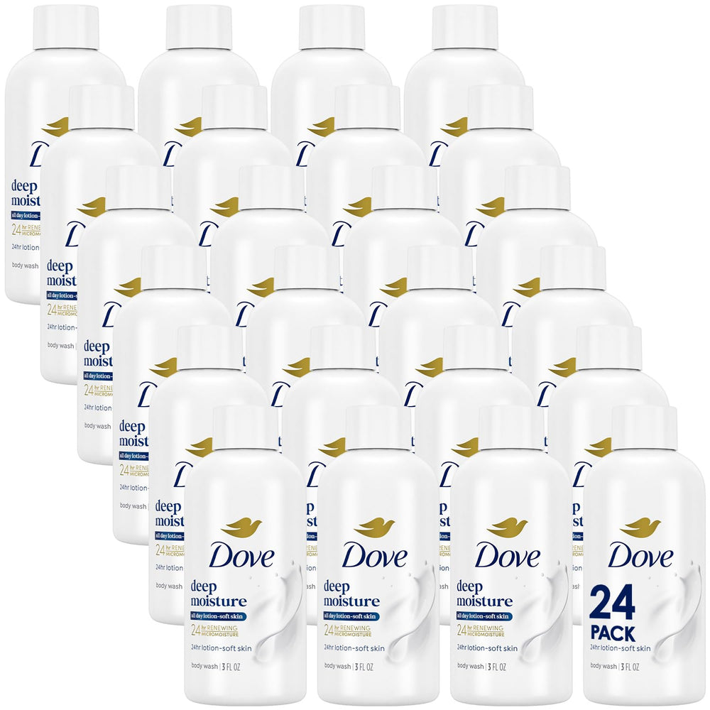 Dove Deep Moisture travel pack front view for on-the-go hydration.
