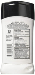 Back view of Dove Degree deodorant; anti-yellow stains and white marks