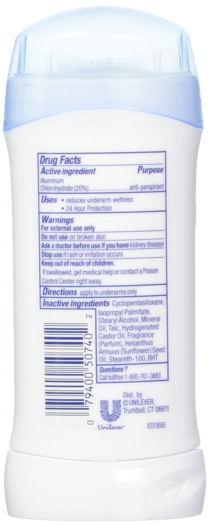 Dove Deodorant Invisible Solid bottle close-up highlighting invisible finish for sensitive underarms