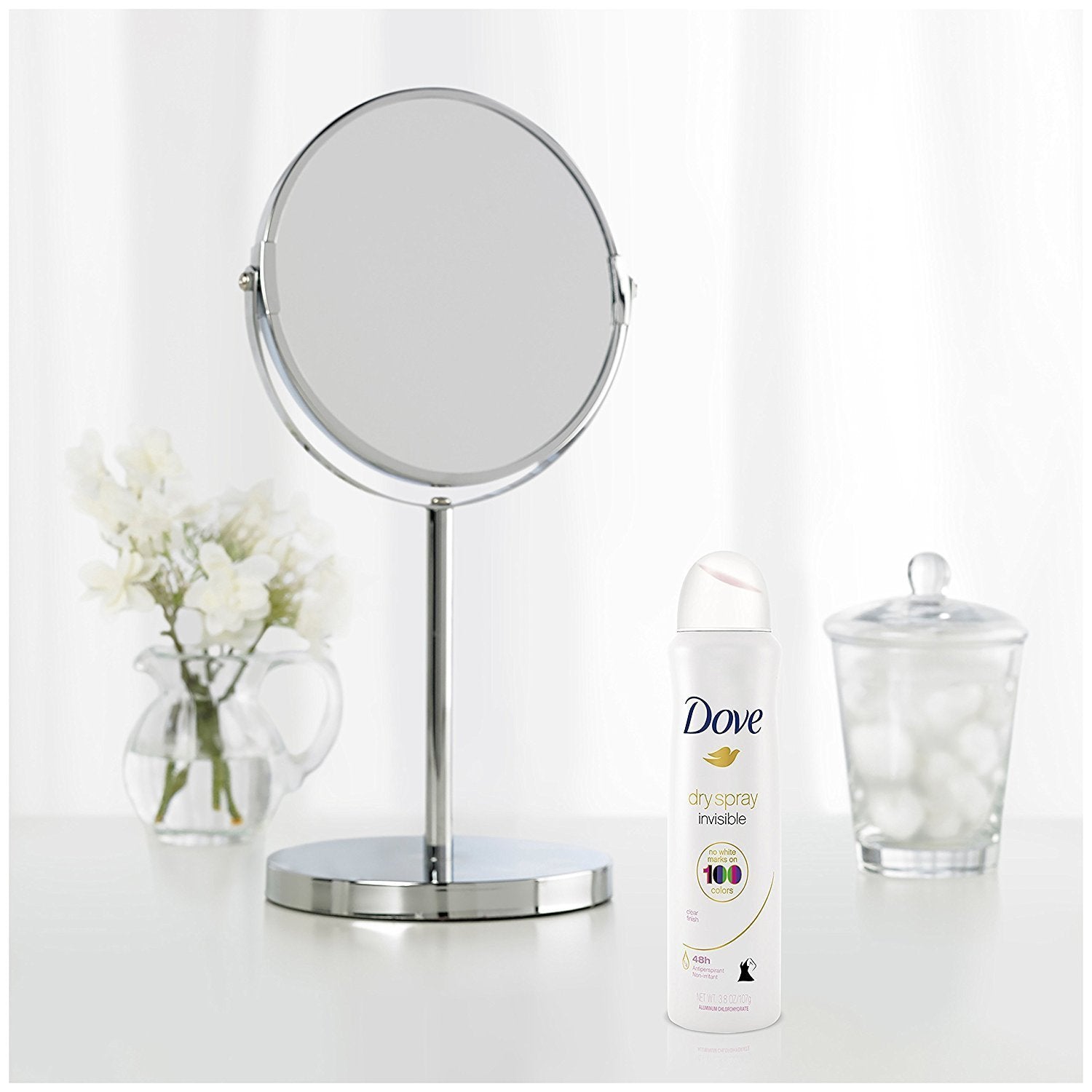 Dove Dry Spray offers 48-hour protection with a quick-drying touch.
