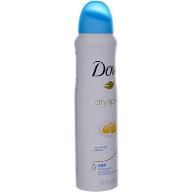 Dove Nourished Beauty dermatologist-tested seal close-up indicating skin-friendly protection