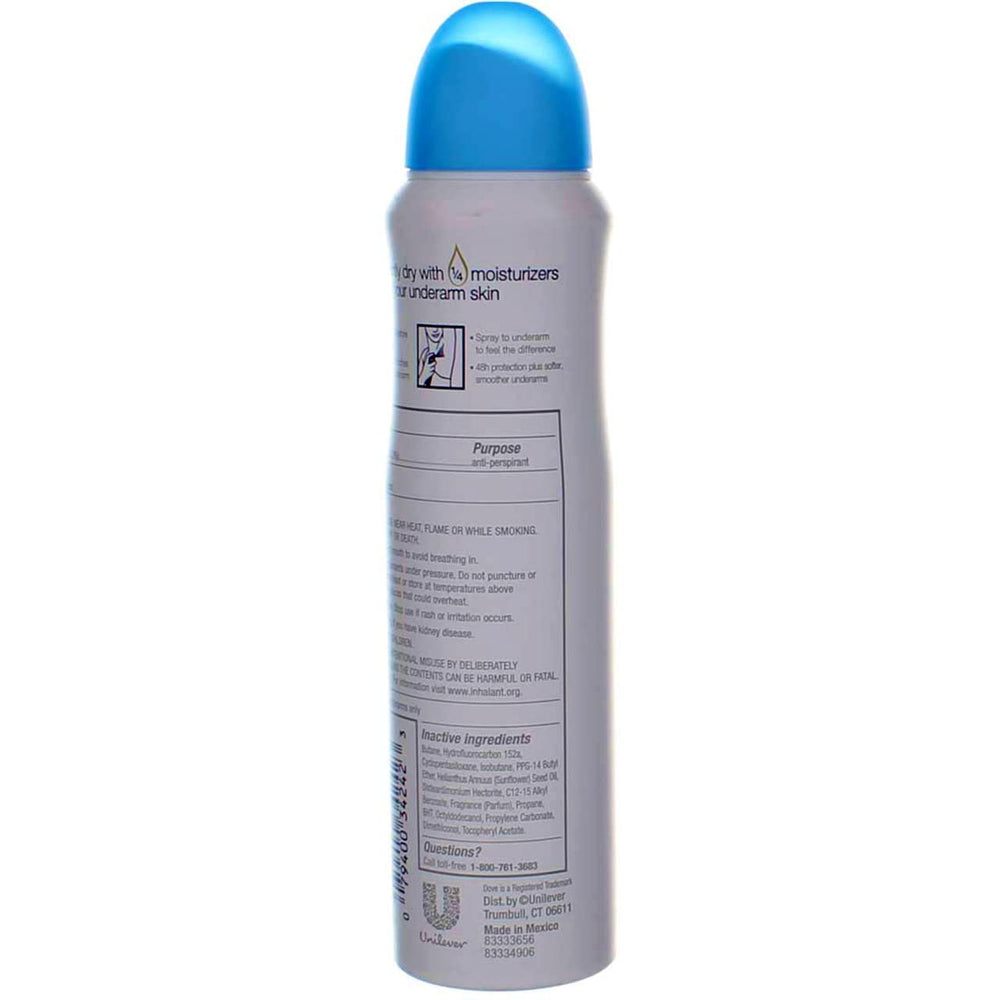 Dove Nourished Beauty mist applied image suggests soft, comfortable wear after spraying