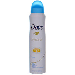 Dove Nourished Beauty nozzle dispense close-up showing quick-dry mist for busy mornings