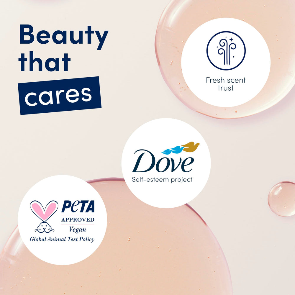 Close-up of the packaging for Dove Even Tone Apple Blossom Deodorant Box 3-count
