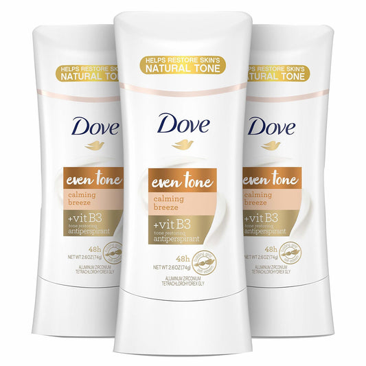 Front view of Dove Even Tone Apple Blossom Deodorant Stick for daily odor and sweat protection