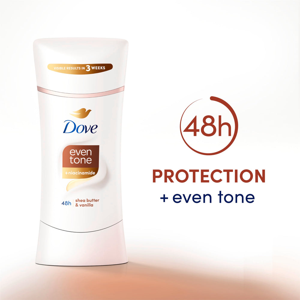 Dove Even Tone product with niacinamide and ceramides for smoother underarms
