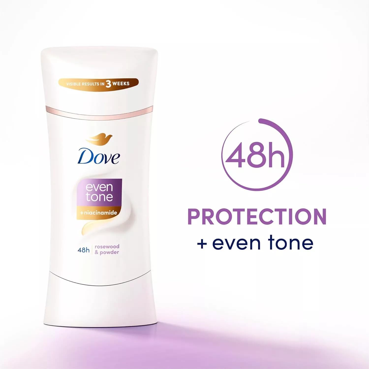 Dove Even Tone no visible residue after use enables quick dressing.