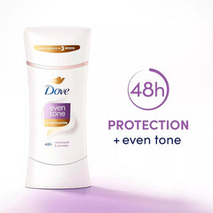 Dove Even Tone no visible residue after use enables quick dressing.