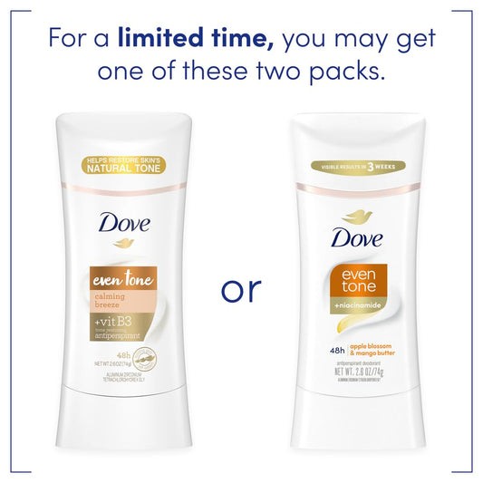 Dove Even Tone stick open showing smooth glide texture for easy application