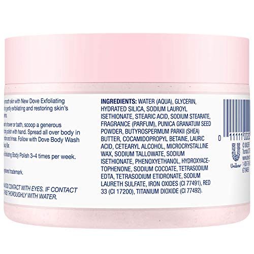 Close-up of creamy texture of Dove Exfoliating Body Polish