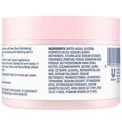 Close-up of creamy texture of Dove Exfoliating Body Polish