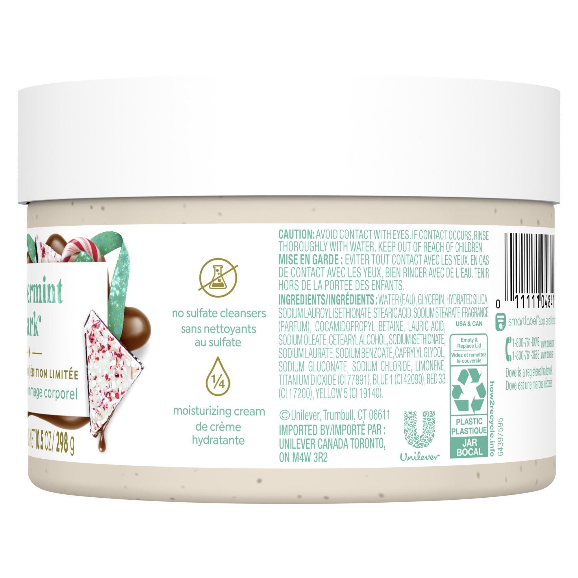Dove Peppermint Bark scent captures mint and chocolate notes