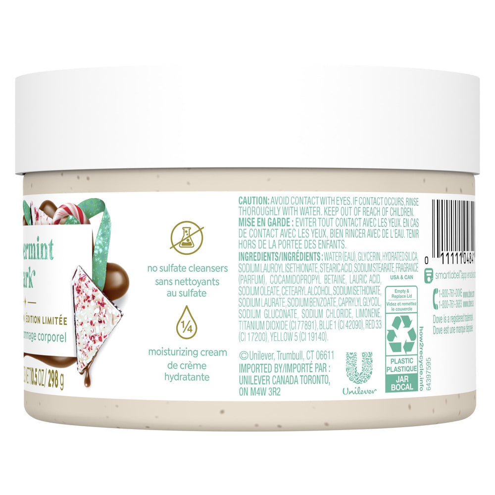 Dove Peppermint Bark scent captures mint and chocolate notes