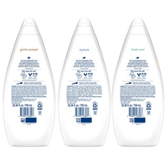 Dove Fresh Care bottle tilt highlights a refreshing cleanse for everyday freshness.