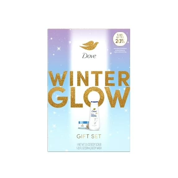 Dove Glow Gift Set Deep Moisture Body Wash bottle delivers lasting hydration