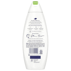 Close-up of Dove Go Fresh Cucumber & Green Tea bottle with refreshing scent.