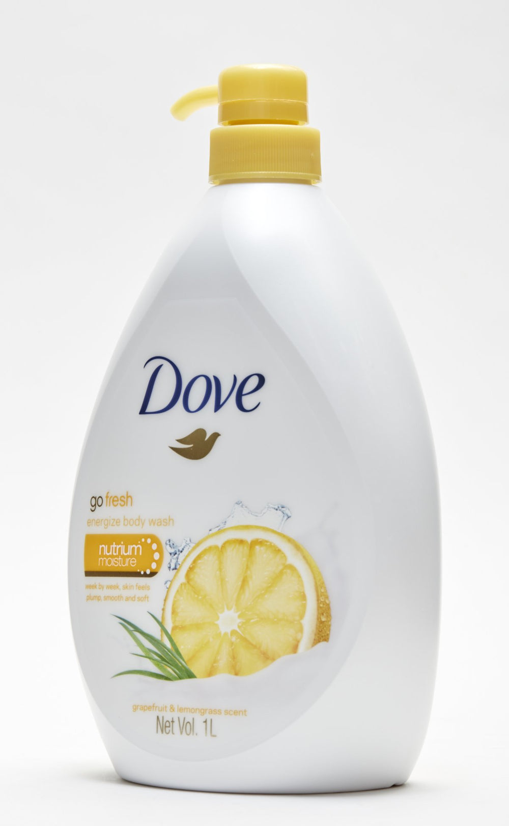 Dove Go Fresh Energize shower scene with bottle adds a refreshing morning ritual