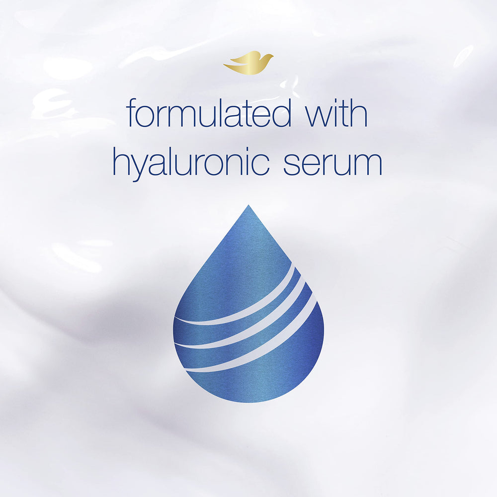 Creamy texture of Dove Hydration Spa Conditioner visual.