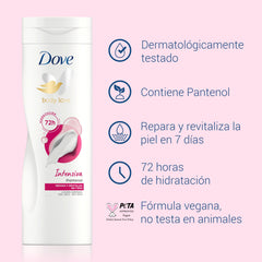 Dove Intense Nourishment close-up reveals smooth skin glow.