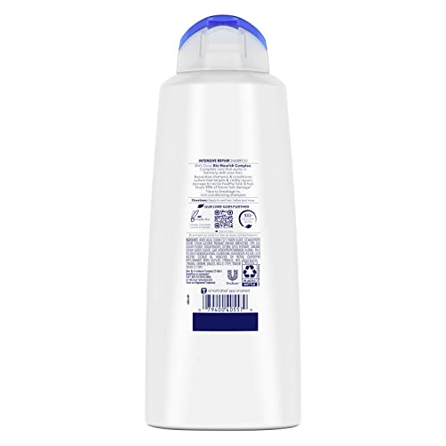 Dove Intensive Repair Shampoo pump top, easy to dispense and apply.