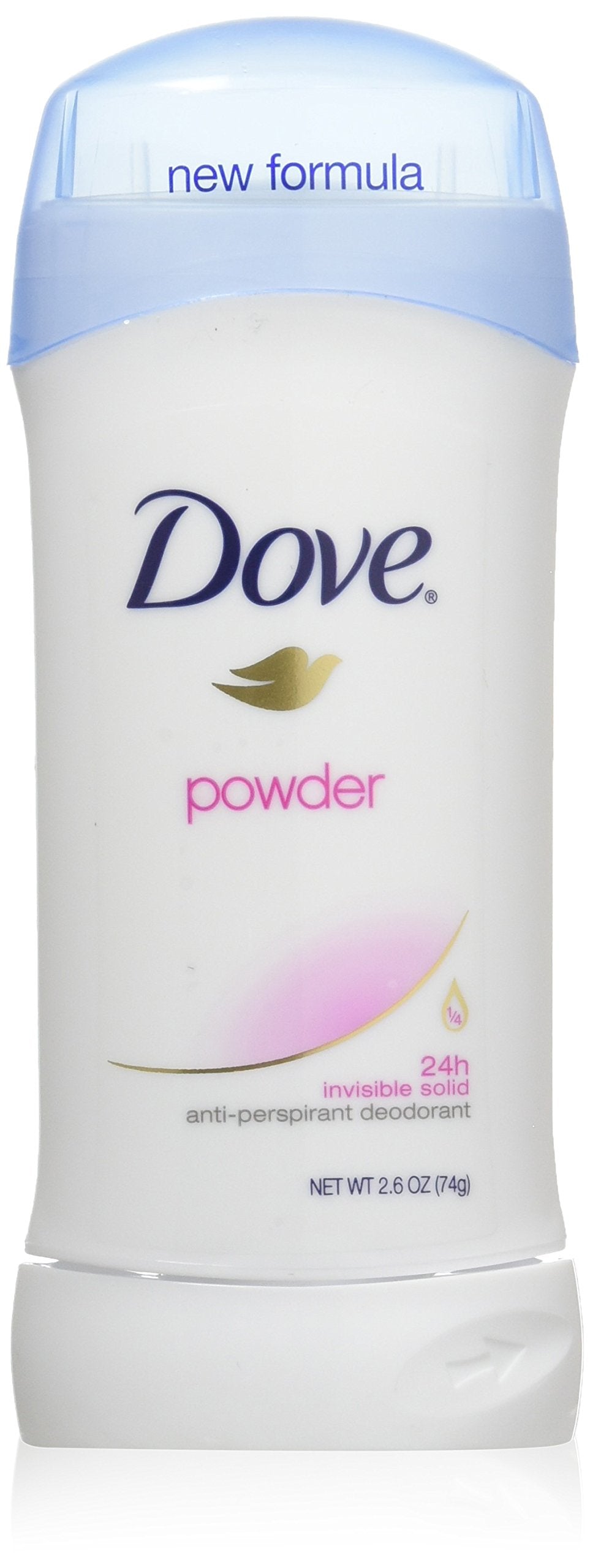 Dove invisible solid deodorant 6-pack packshot shows 24-hour protection