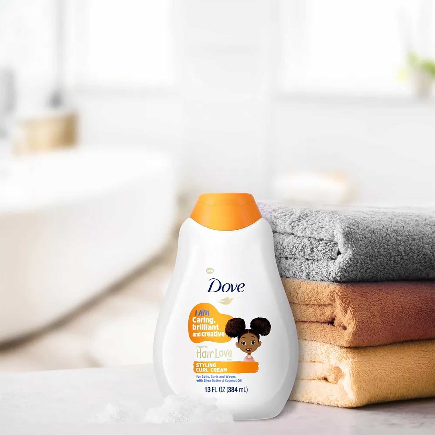 Dove Kids Hair Love Zuri illustration on pack adds playful, kid-friendly inspiration.