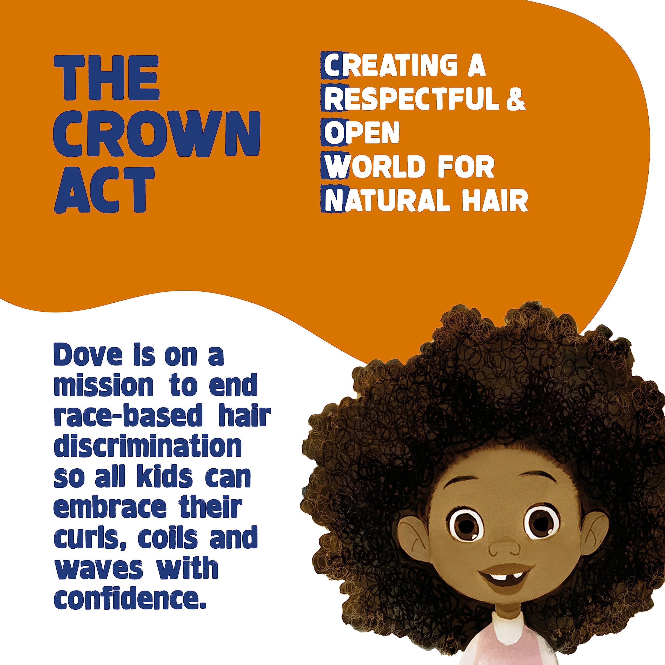 Dove Love Collection curly hair kids illustration with positive affirmations
