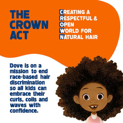 Dove Love Collection curly hair kids illustration with positive affirmations