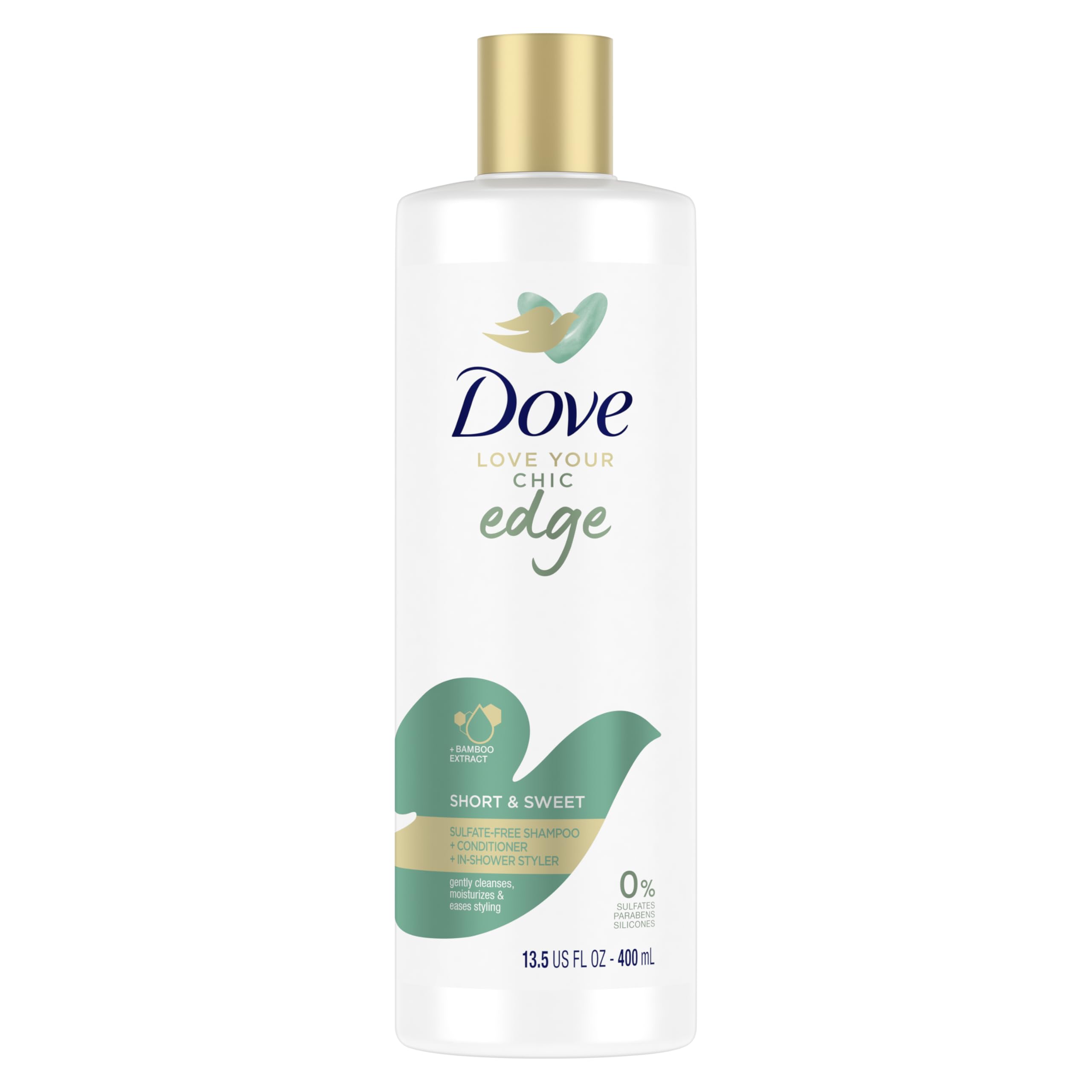 Dove Love Your Chic Edge 3-in-1 shampoo and in-shower styler for easy short-hair styling