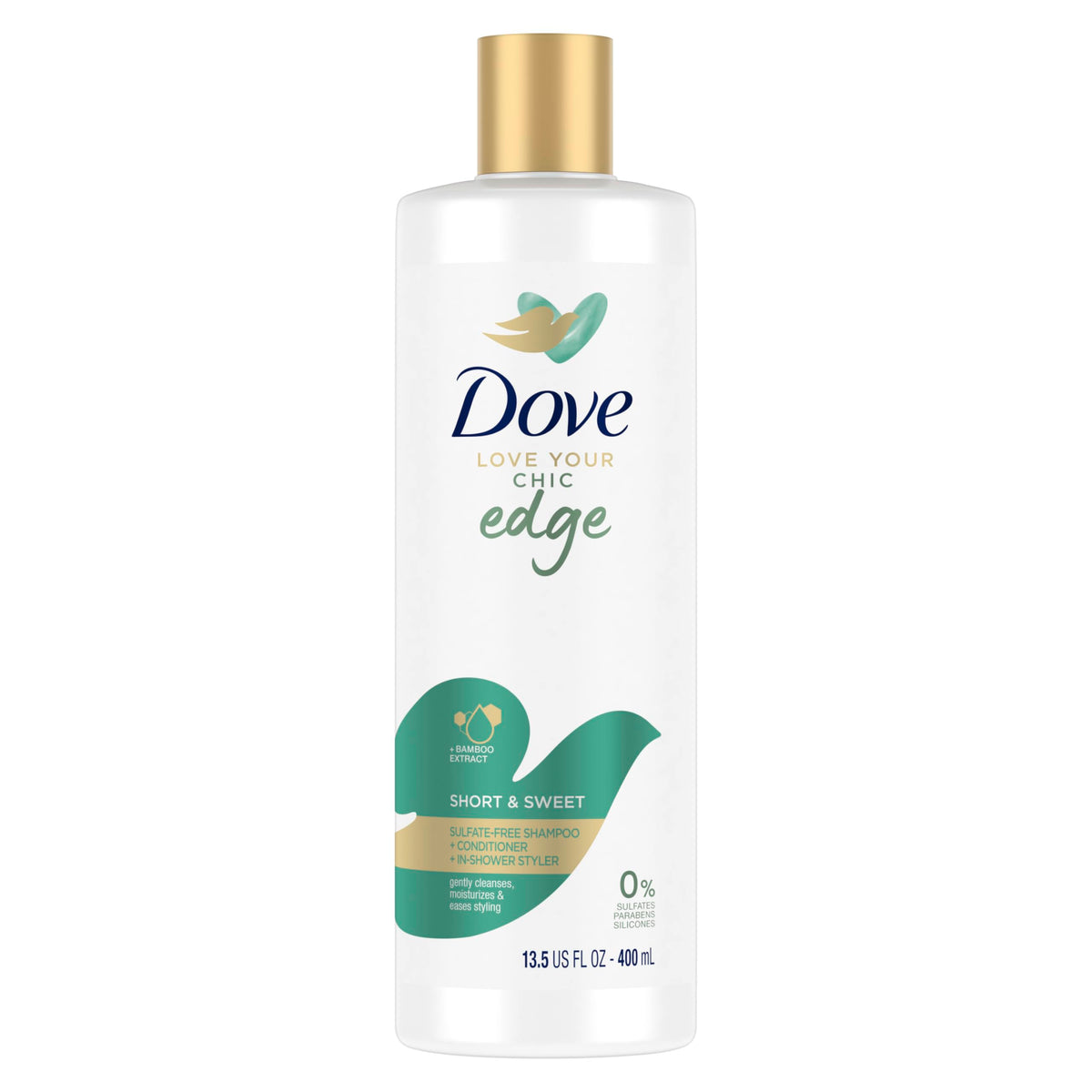 Dove Love Your Chic Edge 3-in-1 shampoo and in-shower styler for easy short-hair styling