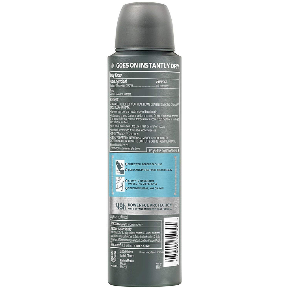 Dove Men+Care 3-pack display of bottles for daily use