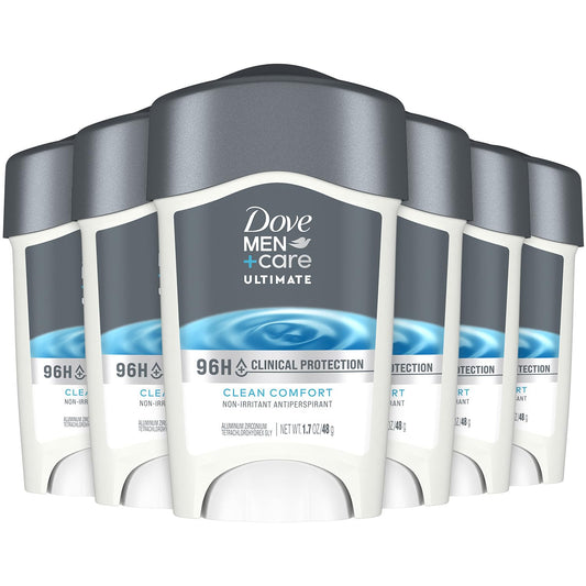 Dove Men+Care 96h protection image shows long-lasting dryness and confidence.
