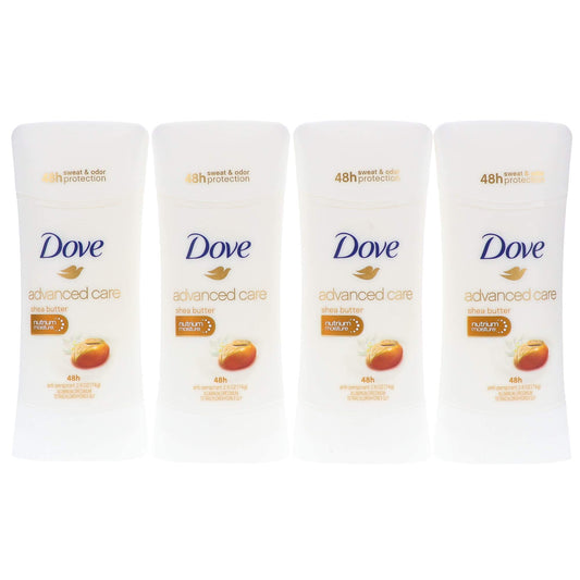 Dove Men+Care Advanced Care Shea Butter antiperspirant stick offers long-lasting protection.