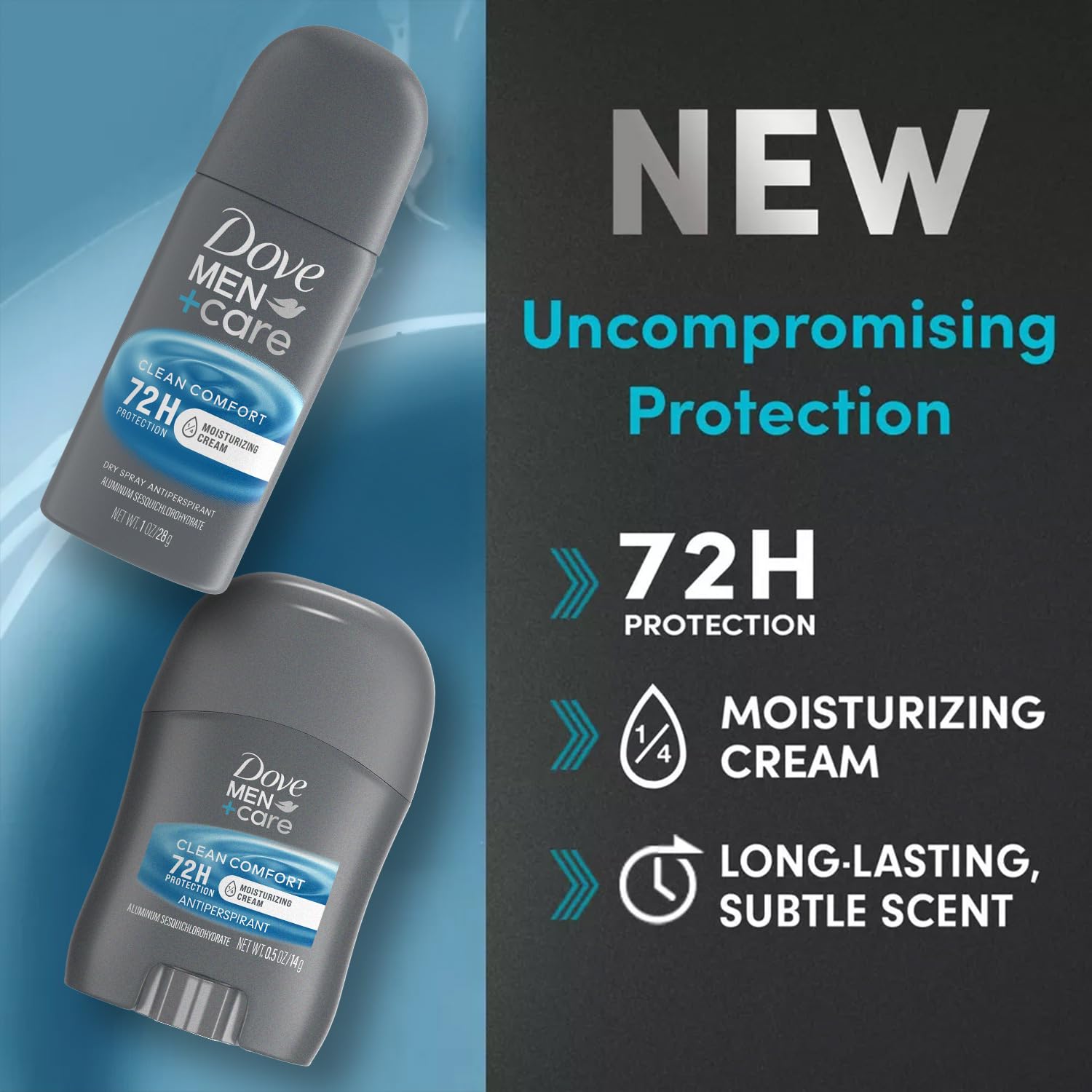 Dove Men+Care in gym bag showing on-the-go antiperspirant option.