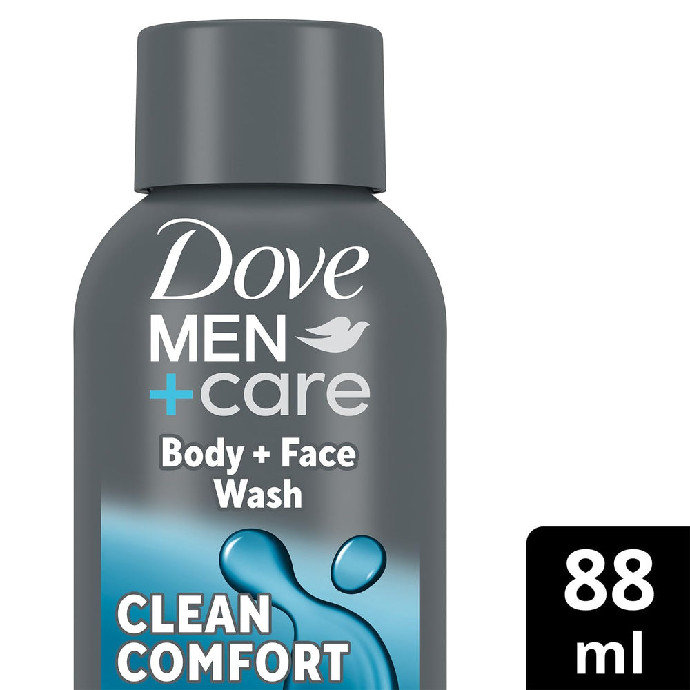 Dove Men+Care micromoisture droplets nourishing the skin for lasting comfort.