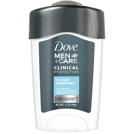 Dove Men+Care Clinical Protection Clean Comfort stick keeps you dry and fresh.
