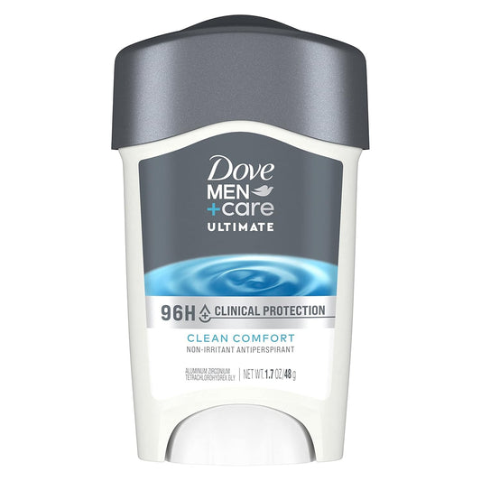 Dove Men+Care Clinical Protection solid in Clean Comfort with long-lasting freshness for workouts