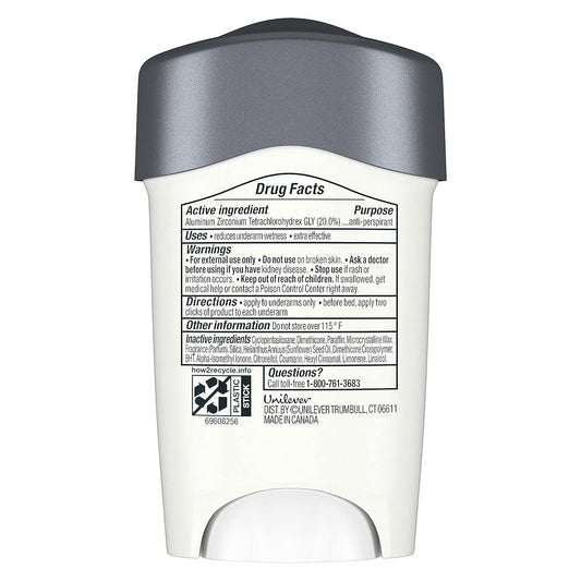 Dove Men+Care Clinical Protection solid Clean Comfort provides reliable odor control for daily wear