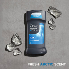 Creamy moisturizing formula for comfortable underarms in Dove Men+Care Cool Fresh.
