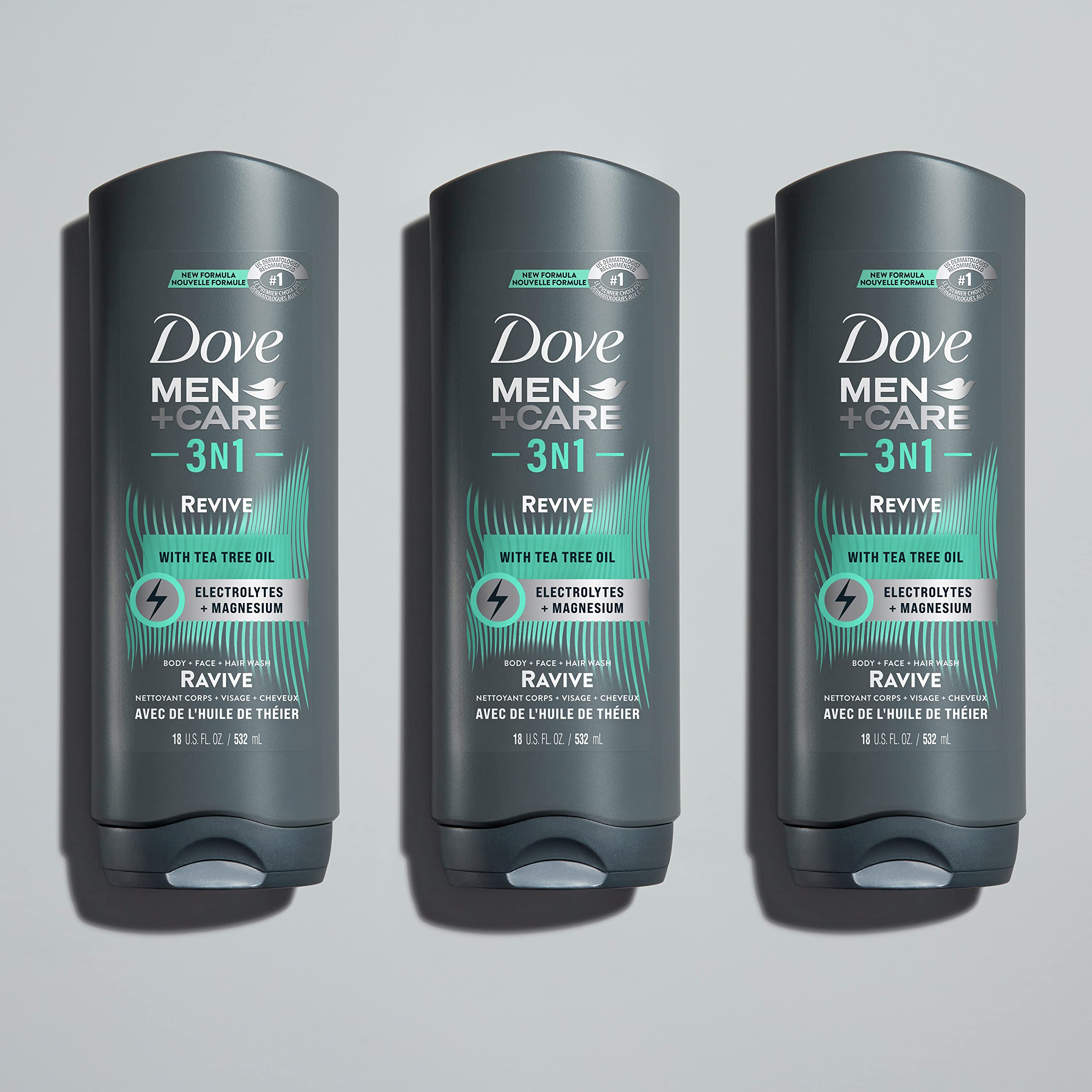 Cruelty-free by PETA badge on Dove Men+Care product bottle.