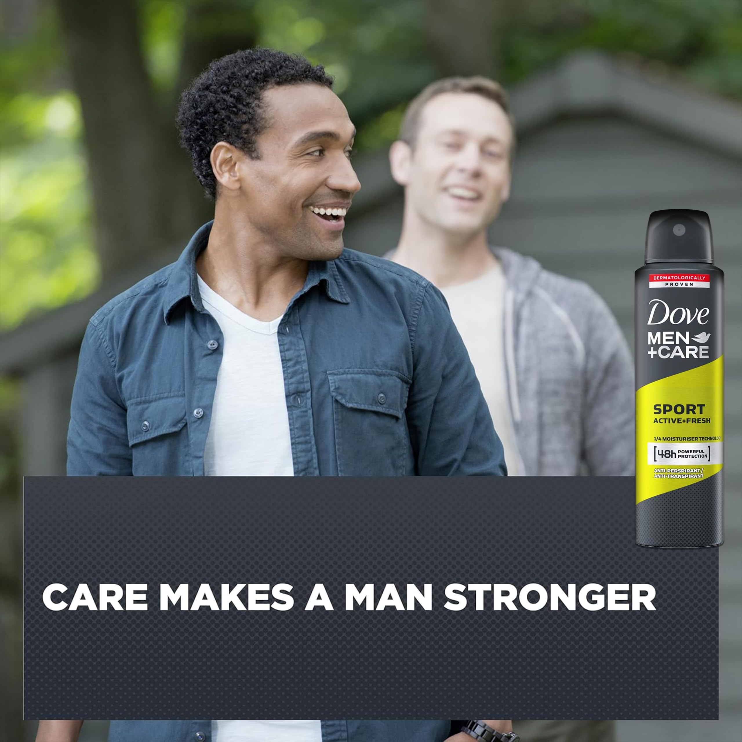 Dove Men+Care daily routine underarm care supports comfort.