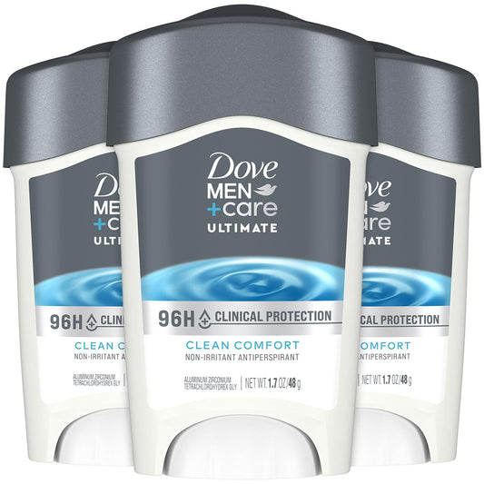 Dove Men+Care 96h front-pack view offering all-day protection.