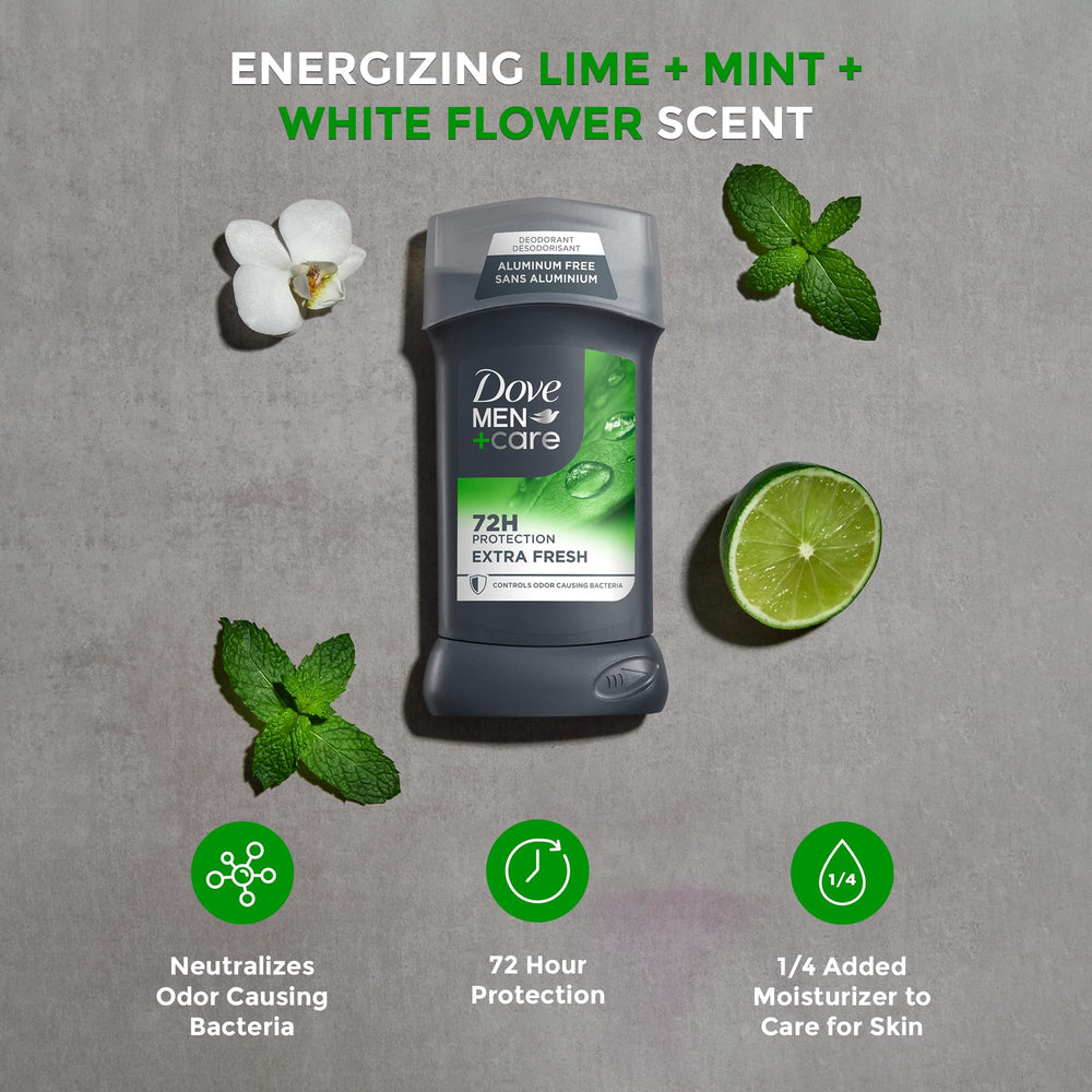 Applying Dove Men+Care Deodorant demonstrates quick-dry comfort
