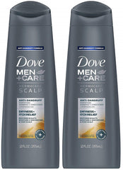 Dove Men+Care Dermacare scalp shampoo bottle for daily anti-dandruff care.