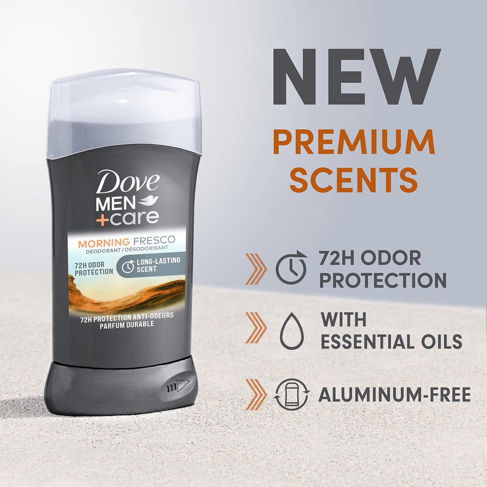 DOVE MEN CARE fragrance with essential oils delivers a subtle, lasting scent.
